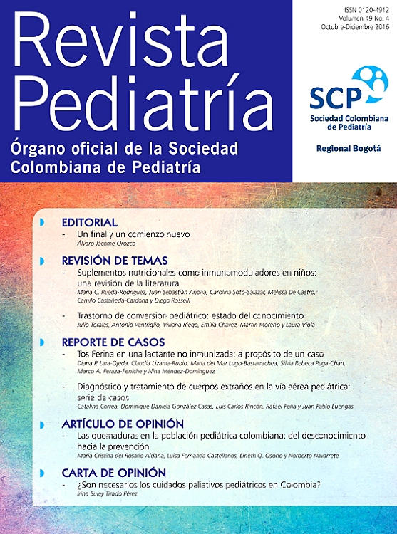 Go to journal home page - Pediatría